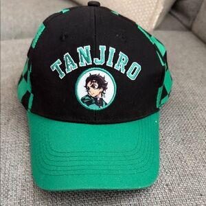 Tanjiro Anime Demon Slayer Black and Green Cap (adjustable)
